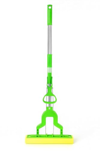 Image of Wayron Heavy Duty Stainless Steel Sponge Mop | Super Absorbent PVA Butterfly Floor Cleaning Mop | Durable Roller Squeeze for Home, Kitchen & Bathroom