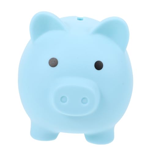 TOYANDONA Salvadanaio Carino Forma Maiale Contenitore per Indistruttibile Decorazione da Scrivania Compleanno per Blu Media
