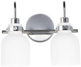 Maxim Milk - 2 Light Bath Vanity-11.25 Inches Tall and 13.5 Inches Wide-Polished Chrome Finish