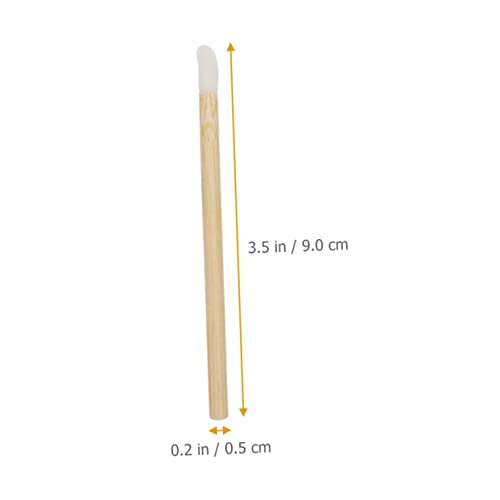 Adocarn 500 Pcs Wooden Lip Brush Makeup Eyeshadow Lip Gloss Applicator Silicone Eyeshadow Brush Silicone Lip Wand Lip Wands Disposable Eyelash Makeups Brushes Makeup Lipstick Applicator #TOP2