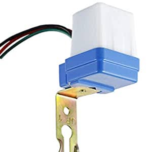 Auto Day/Night On-Off Photocell Sensor Switch For Lights, Water Proof, LDR Sensor Switch For Outdoor Home Lights Pack of (1) SPDT (Single Pole Double Throw), 2_way, 220 V, White