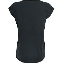 David Bowie Glitchy Femme T-Shirt Manches Courtes Noir Large - Les Beatles, Paul McCartney, John Lennon, RIngo Starr, George Harrison David Bowie Glitchy Femme T-Shirt Manches Courtes Noir Large – Image 2