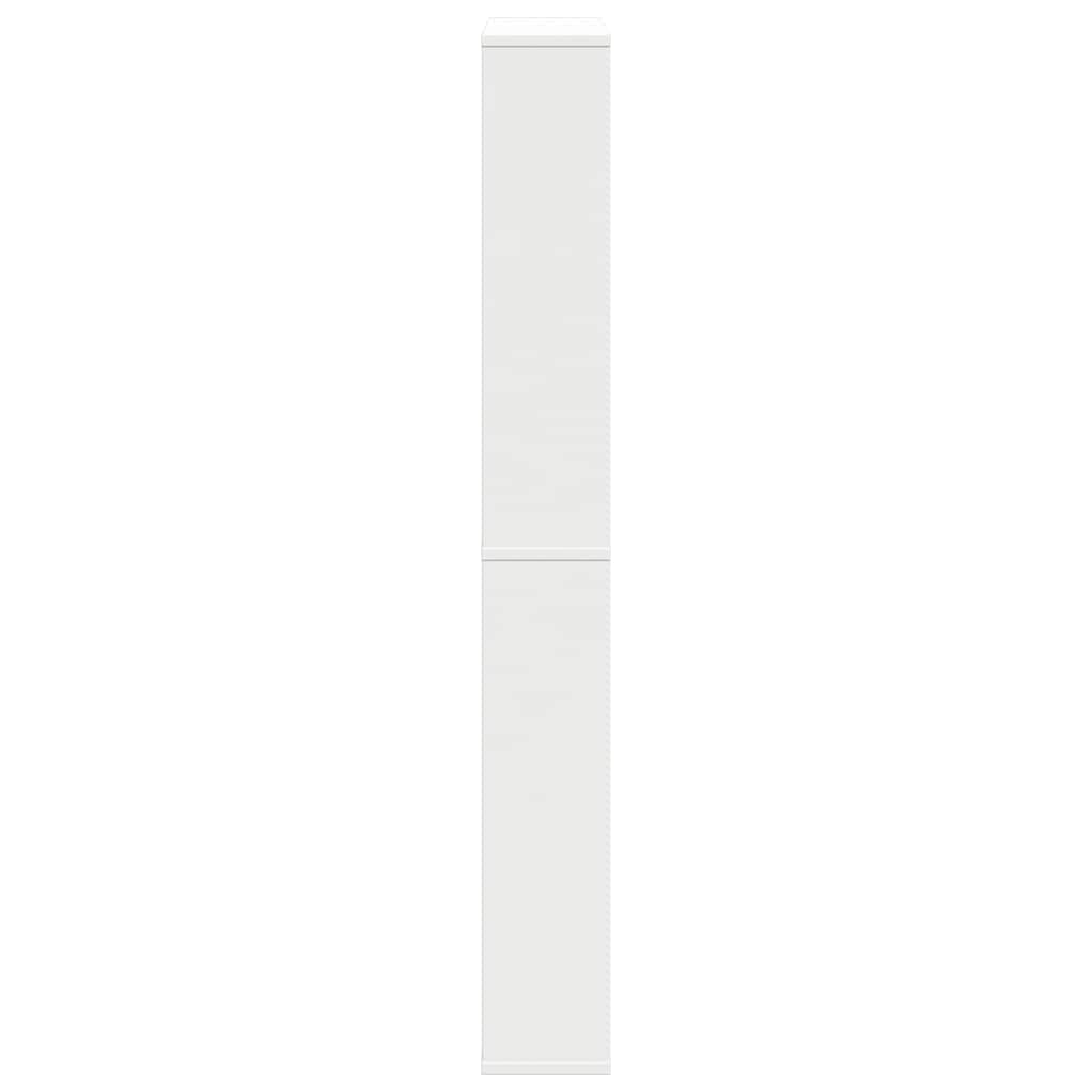 Mueble para zapatos de pared con espejo, 4 cajones inclinados, 134 cm, color blanco