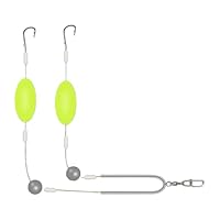 Montages De Pêche Pompano Pour Surf Casting | Hameçons Doubles Avec Leurres | Pour Eau Salée, Traîne, Famille