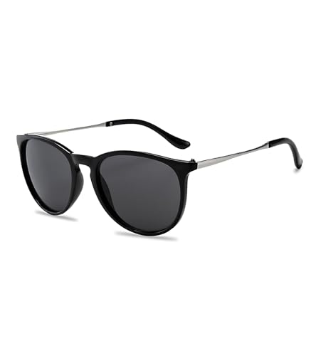 Round Sunglasses for Women Men Classic Circle Shades Style