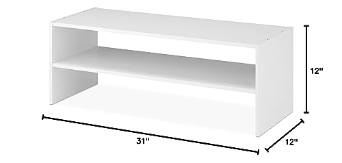Whitmor-Stackable-31-Extra-Wide-2-Shelf-Storage-Organizer-White
