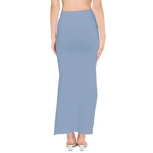 Image of DESI GIRL Cotton Lycra Stretchable Saree Shapewear Petticoat with Drawstring for Women | Fishcut Saree Petticoat with Side Slit for Easy Movement | Saree Shaper | Long inskirt