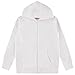 Pink Angel Big Girls Zip Up Hoodie, Kids Full Zipper Hooded Fashion Sweatshirt, Warm Basic Casual Clothing & Dance Wear, White/L 14