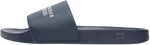 Image of Tommy Hilfiger Men RAISED POOL SLIDE FM0FM05761 Slides, BLUE (Desert Sky), 44