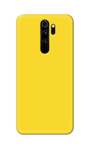 Image of Printed Hard Back Cover Case for Mi Redmi Note 8 Pro Back Cover (Plain Yellow) -1803