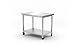 HENDI Bewegliche Tische mit Ablage, geschraubt, Arbeitstisch, Küchentisch, Edelstahltisch, Tisch, Zur Selbstmontage, für Restaurant, Bar, Küche, 1000x700x(H)850mm, Edelstahl