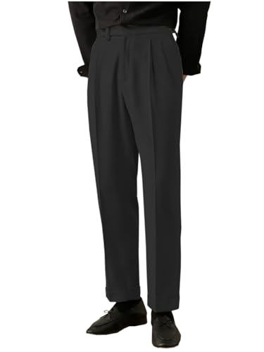 Ceehuteey Men's Casual Pants Linen High Waisted Comfortable Lightweight Summer Trousers