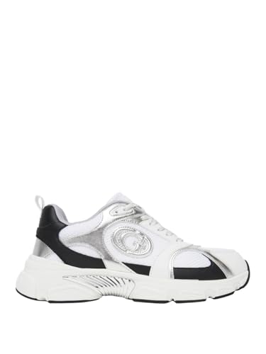 Altezza para 4,5 cm GUESS Runner Ibitha Inserti Laminati Runner FLTIBIELE12 (Bianco/Nero, Sistema Taglie Calzature EU, Adulto, Donna, Numero, Media, 39)