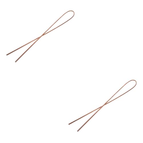 OSOLADY 2pcs Copper Rod Round Bar Rod Round Rod Copper Dowsing Rods Copper and Zinc Rods Metal Crafting Rods Grounding Rod Copper Bar Copper Wire Rods for Garden Dowsing Rods Copper