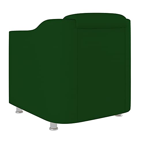 Poltrona Decorativa Tilla Reforçada Sala, Consultório ? Balaqui Decor Cor:Verde