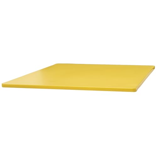 Tabla de cortar Winco rectangular 24in x 18in x 0.5in amarilla miniatura 6