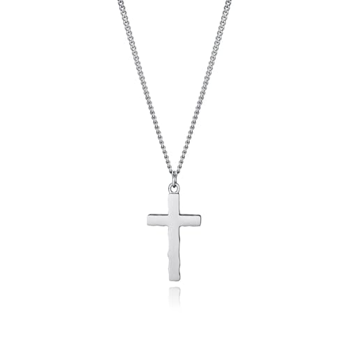 Collier Air en acier de haute qualité avec sa croix ciselée