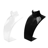 Photo Gallery imikeya 2 pezzi supporto per collana in acrilico nero e trasparente espositore girocollo organizer gioielli per negozio e casa Photo Gallery imikeya 2 pezzi supporto per collana in acrilico nero e trasparente espositore girocollo organizer gioielli per negozio e casa