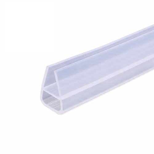 Junta de ducha de 6 mm para puerta de cristal – 3 m perfil en U – perfil impermeable transparente con borde de goma – Barra de protección contra golpes para cabinas de ducha y mampara de ducha – se