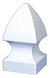 3.5 x 3.5 in. Sq Gothic Vinyl Post Cap, White, 3 1/2' x 3 1/2' | LMT 1002