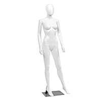 TANGZON 177cm Female Mannequin Full Body Manikin, Head and Arms Rotatable, Clothes Display Model with Metal Base & Calf Pin, for Shop Window Dressmaker (Without Face)