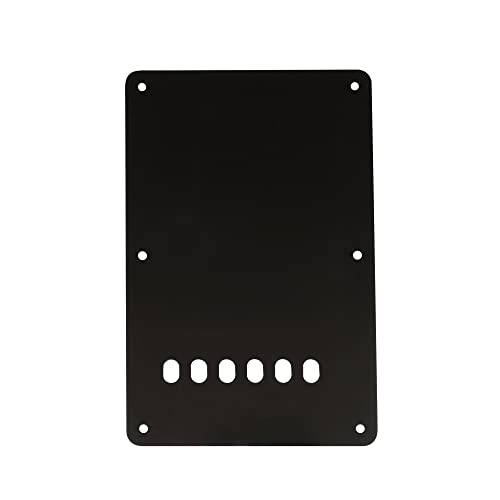 Musiclily 6 Trous Plaque Arrière Vibrato Cache Tremolo pour Guitare électrique China Squier,3 plis Noir - Les Beatles, Paul McCartney, John Lennon, RIngo Starr, George Harrison Musiclily 6 Trous Plaque Arrière Vibrato Cache Tremolo pour Guitare électrique China Squier,3 plis Noir – Image 5