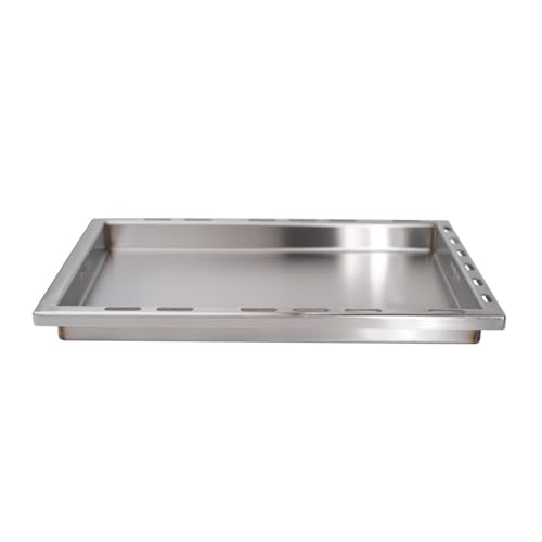 CHEFGASTRO Grillplatte Edelstahl einsetzbare Plancha für Broil King Baron & Crown | 31,5 x 43,7 x 4 cm für Gasgrills