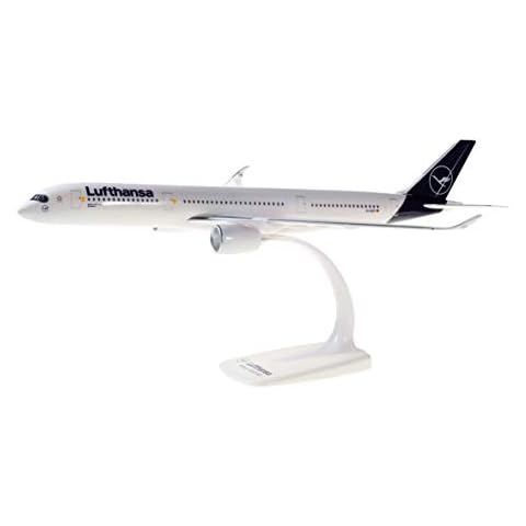 herpa 612258 - Airbus A350-900, Lufthansa Passagierflugzeug, Wings, Modell Flugzeug mit Standfuß, Flieger, Modellbau, Miniaturmodelle, Sammlerstück Cover