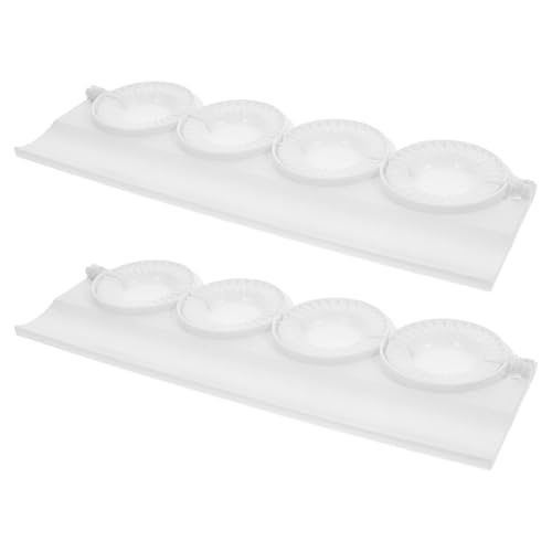 Molde para empanadillas de 4 orificios IMIKEYA en blanco, juego de 2 piezas de PP 2