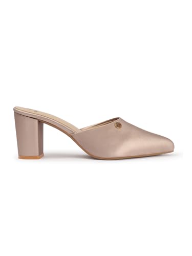 Image of Carlton London Women Comfortable Fashion Pointed Toe Heeled Mule Shoes for Daily use, Office use, Casual use