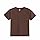 Kids Semi-Heavyweight (210GSM) Crew Neck T-Shirt Short Sleeve Top Boys Girls Cotton Plain Casual Tees Brown