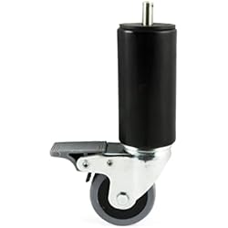 Muebles Boom Somier cuens asesores en descanso - Pata Fija con Rueda y Freno - Pata metálica de 180 mm con Rosca para M-10 - Pata con Rueda para Muebles con Freno - Especialmente diseñada para Hoteles - Hecha en España