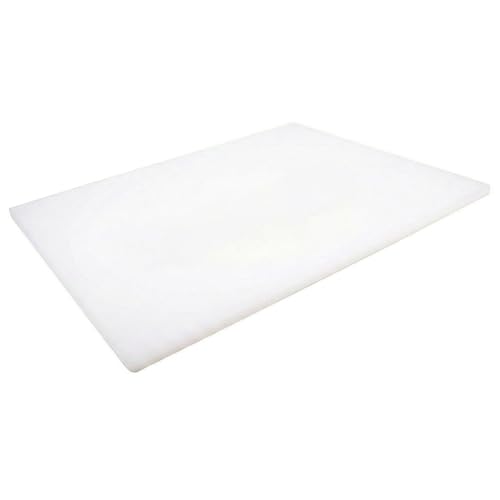 Commercial Grade White Cutting Board - 24 x 18 x 0.5 Inch Extra Large, Superior HDPP Plastic is NSF Approved for Food Service and Kitchens