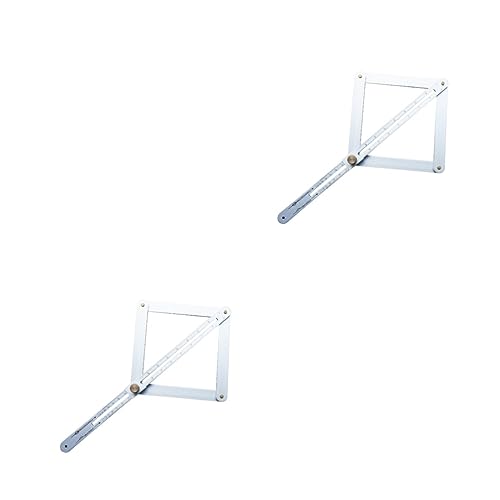 Herramienta Medidora de Ángulos Multiángulo de Aleación de Aluminio 2 Piezas miniatura 1