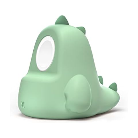 ELETIUO Charger Stand Compatible with Apple Watch Series Ultra/8/SE2/7/6/SE/5/4/3/2/1 (49mm,45mm,44mm,42mm,41mm,40mm, 38mm),Dinosaur iWatch Charging Dock,Supports Nightstand Mode,Mint Green Cover