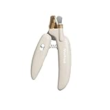 WanWeek 猫・犬用爪切り トリマー監修 LEDライト 飛散防止カバー ステンレス刃 ヤスリ内蔵 安全ロック 深爪防止 猫 爪切り 猫のつめきり 超小型犬~小型犬 つめきり 初心者向け ギフト対応 おしゃれ (エクリュ)