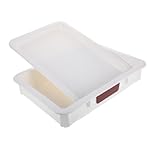 NUOLUX ピザ生地保存容器 フタ付き パン発酵容器 冷蔵庫収納に適した 省スペース設計 生地の発酵 保管用