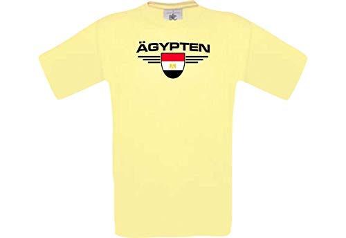 Tee-shirt Egypte personnalisé football : le cadeau XL parfait en jaune clair