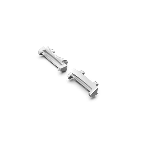 TenCloud Two Pairs Connection Adapter Tool Sets Compatible with Amazfit T-Rex 3 Watch Band Metal Connector Adapter (Black,Silver) by TenCloud - Used condition - Image 2