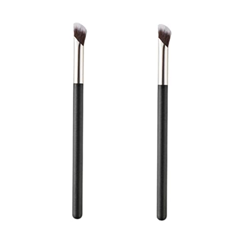 VINTORKY 2pcs Angled Concealer Brush Eye Makeup Brush for under Eye Cosmetics for Women Concealer Makeup Set Professional Tools
