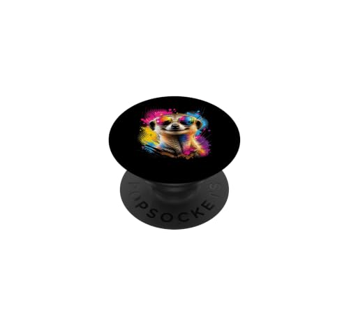 Meerkat Sunglasses Colorful Suricate Safari Animal PopSockets Adhesive PopGrip