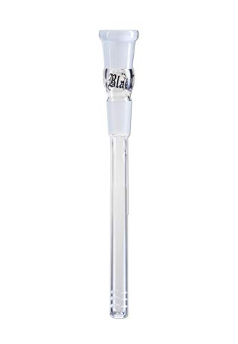 Black Leaf Bong-Zubehör: Adapter-Shillum, Diffusor-Chillum | 160 mm, 2 x NS 19 (18,8 mm) | Glas, klar | Schlitz-Diffusor