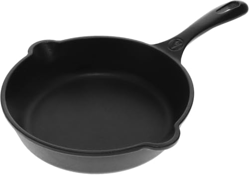 Image of Victoria 8-Inch Cast Iron Skillet, Pre-Seasoned Cast-Iron Frying Pan with Long Handle, Made in Colombia (Pack of 6)