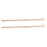 PartyKindom 2 Piezas de Baquetas para Timbal de Fieltro Multiusos Mango de Madera para Percusión Musical