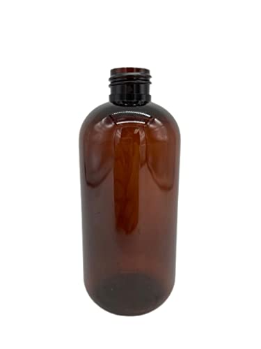 Natural Farms 8 oz Amber Boston Plastic Bottles - 12 Pack Empty Bottle Refillable - BPA Free - Essential Oils - Aromatherapy | Black/Natural Twist Top Cap - Made in the USA4