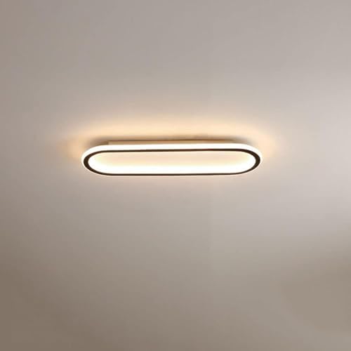 Striscia Lunga LED Luce Del Soffitto Moderna Ultra-sottile Lampade Lineari A Soffitto Semplice Montatura A Filo Lampadari Per Camera Da Letto Soggiorno Corridoio(40cm, 36W,Black, Tricolor)