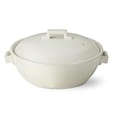 アンドエヌイー(&NE) 萬古焼 土鍋 ハレとケ 白 8号 日本製 2-3人用 IH対応 直火対応 オーブン対応 電子レンジ対応 深型 NMT-031-WH