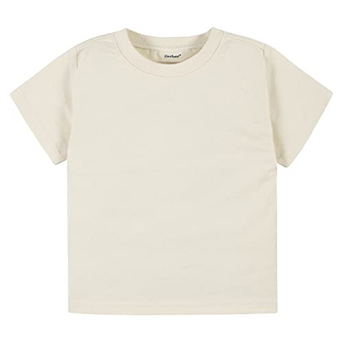 Image of Gerber Baby & Toddler 5-Pack Solid Short Sleeve T-Shirts Jersey 160 GSM