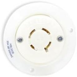 Hubbell HBL2736 AC Flanged Outlet NEMA L16-30 Female White