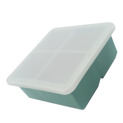 Bandeja para Cubitos de Hielo con Tapa de Silicona Verde miniatura 1